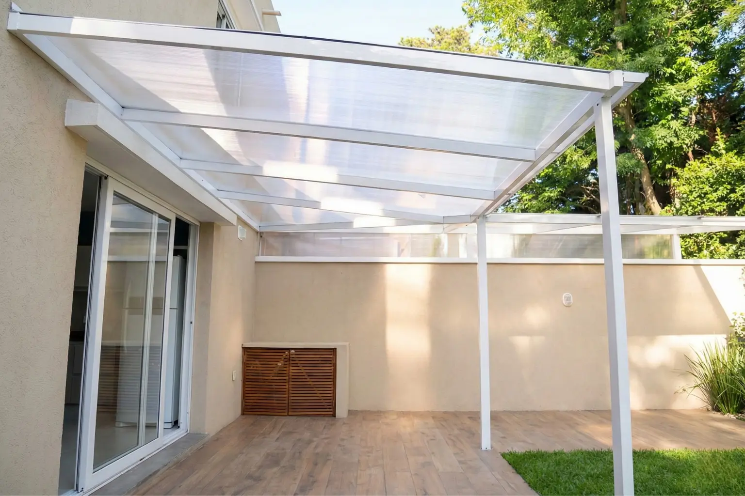 Cobertura Policarbonato Estrutura Metalica Branca Sao Carlos Sp