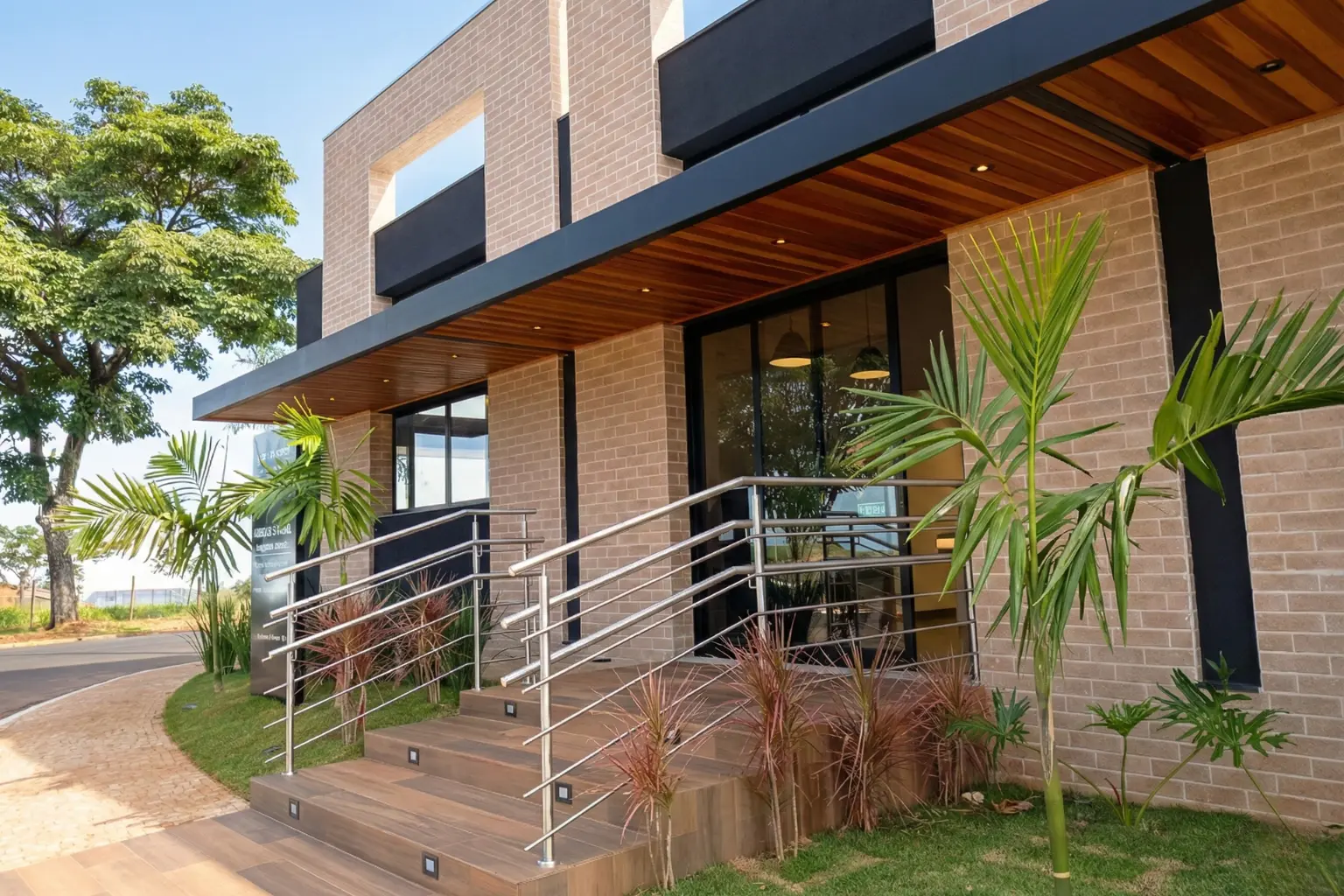 Guarda Corpo Aco Inox Cobertura Fachada Comercial Ribeirao Preto